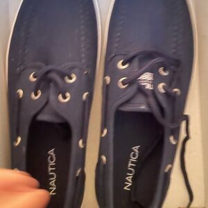 Nautica Men's Dark Blue Boat Shoes